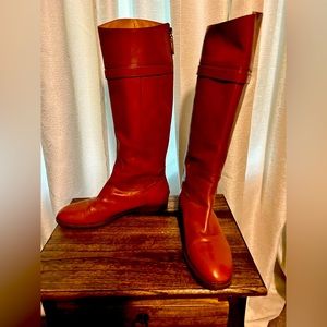 Nine West, Brown Flat Leather Boots